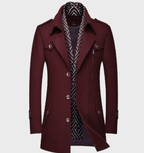 Manteau Long Avec Col Haut Et Fermeture Zippée Pour Homme | Idéal Pour Usage Quotidien En Saison Fraîche