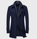 Manteau Long Avec Col Haut Et Fermeture Zippée Pour Homme | Idéal Pour Usage Quotidien En Saison Fraîche