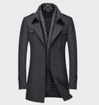 Manteau Long Avec Col Haut Et Fermeture Zippée Pour Homme | Idéal Pour Usage Quotidien En Saison Fraîche