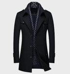 Manteau Long Avec Col Haut Et Fermeture Zippée Pour Homme | Idéal Pour Usage Quotidien En Saison Fraîche