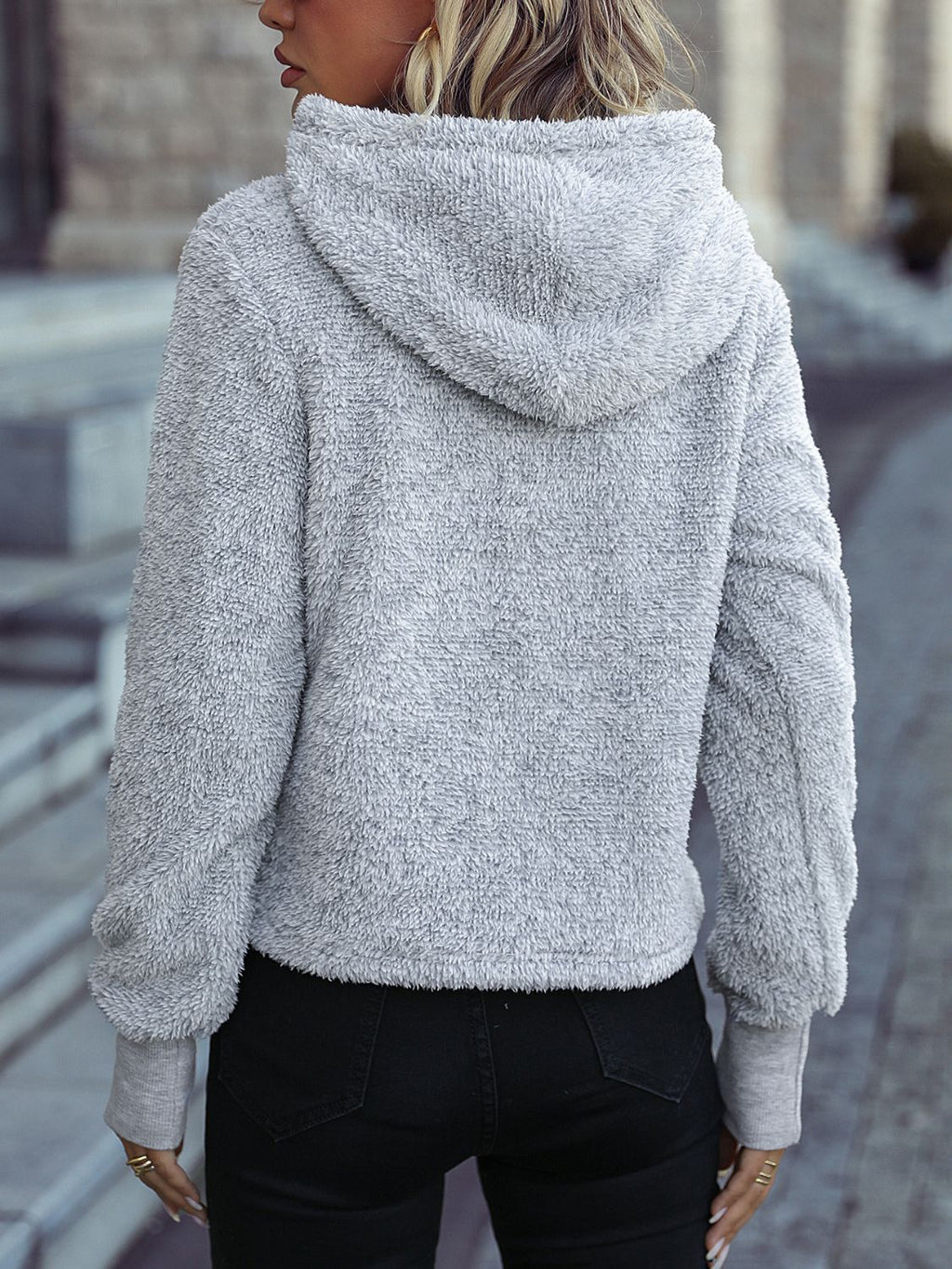 Sweat À Capuche Style Teddy avec Cordon Ajustable pour Adulte | Idéal pour Les Journées Décontractées