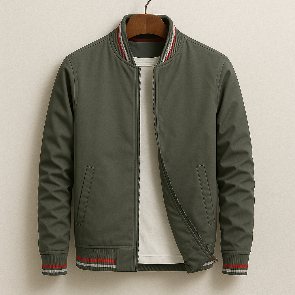 Veste De Transition Style Bomber Avec Poches Pour Homme | Idéal Pour La Mi-Saison