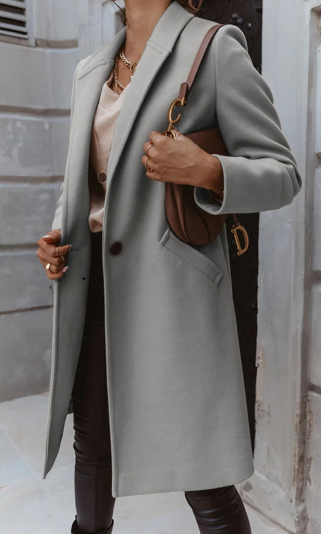 Manteau Long Avec Coupe Droite Pour Adultes | Idéal Pour La Saison Froide