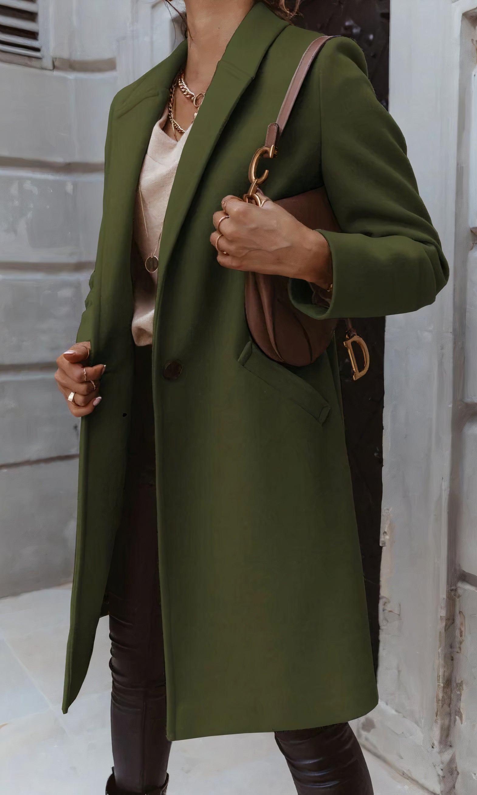 Manteau Long Avec Coupe Droite Pour Femmes | Idéal Pour La Saison Froide