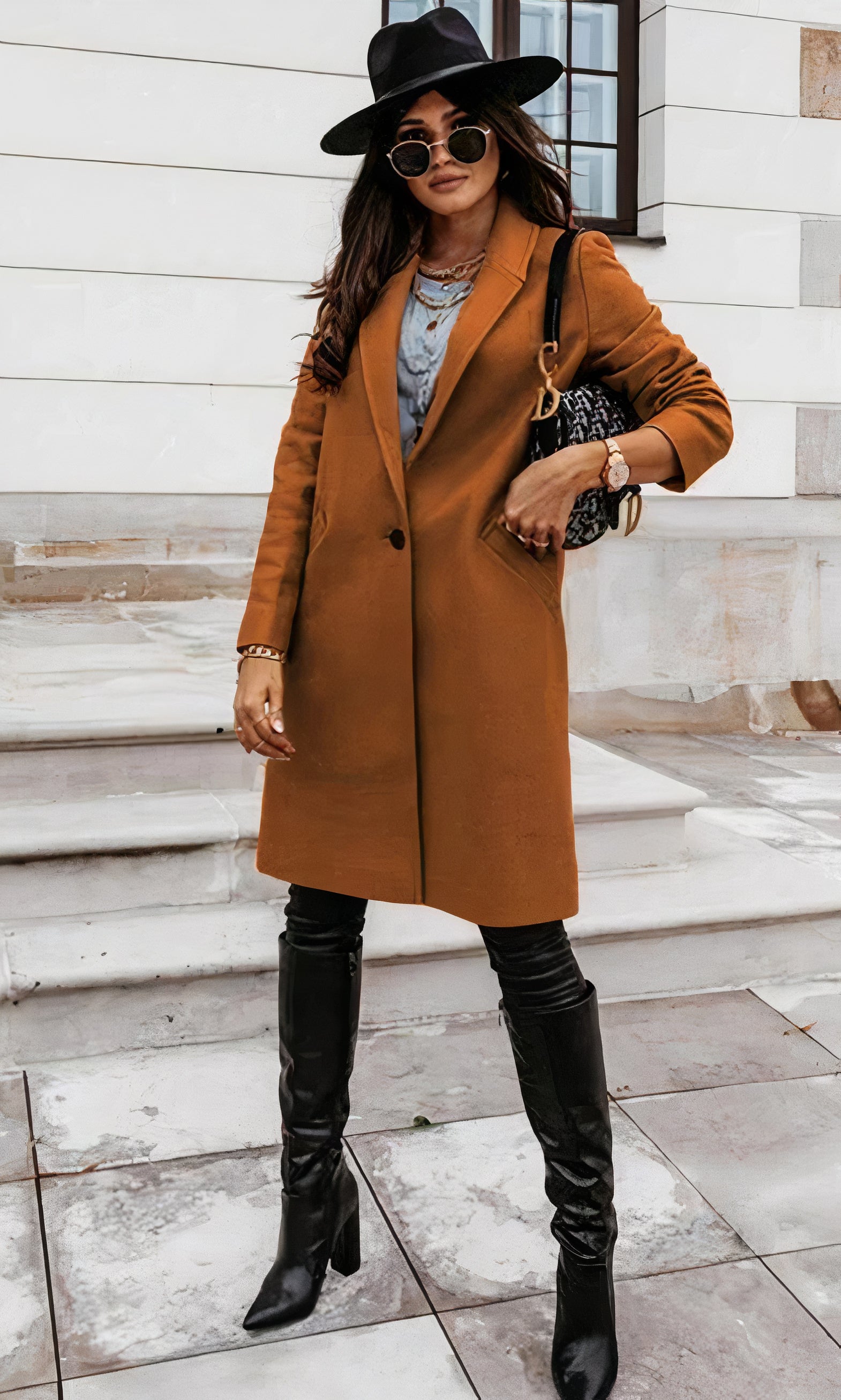 Manteau Long Avec Coupe Droite Pour Adultes | Idéal Pour La Saison Froide