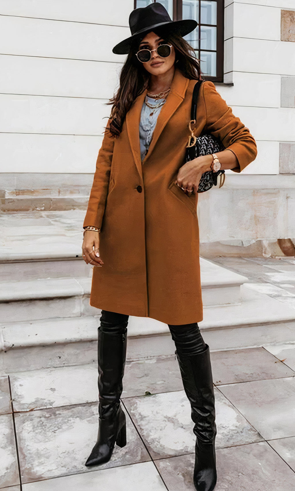 Manteau Long Avec Coupe Droite Pour Femmes | Idéal Pour La Saison Froide