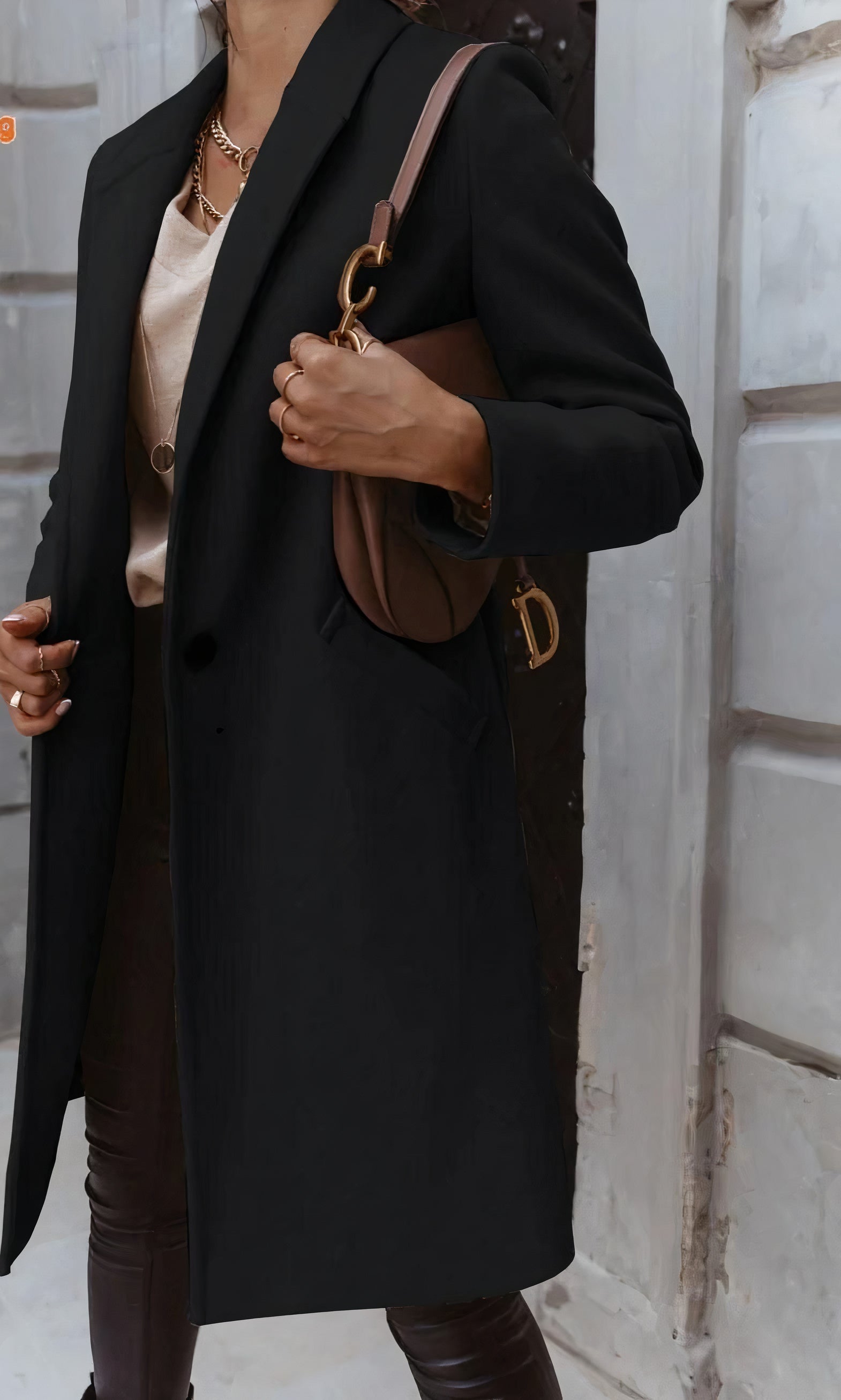 Manteau Long Avec Coupe Droite Pour Adultes | Idéal Pour La Saison Froide