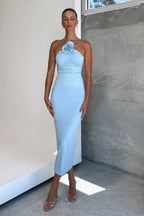 Robe Midi Sans Manches avec Détails Froncés pour Femme | Idéale pour Événements et Occasions Quotidiennes