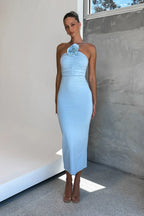 Robe Midi Sans Manches avec Détails Froncés pour Femme | Idéale pour Événements et Occasions Quotidiennes