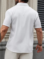 Chemise à Manches Longues avec Col Rabattu pour Homme | Idéal pour le Bureau et les Occasions Formelles
