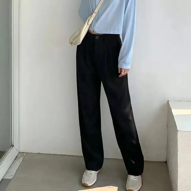 Pantalon Taille Haute Avec Jambes Évasées Pour Femmes | Idéal Pour Toutes Saisons