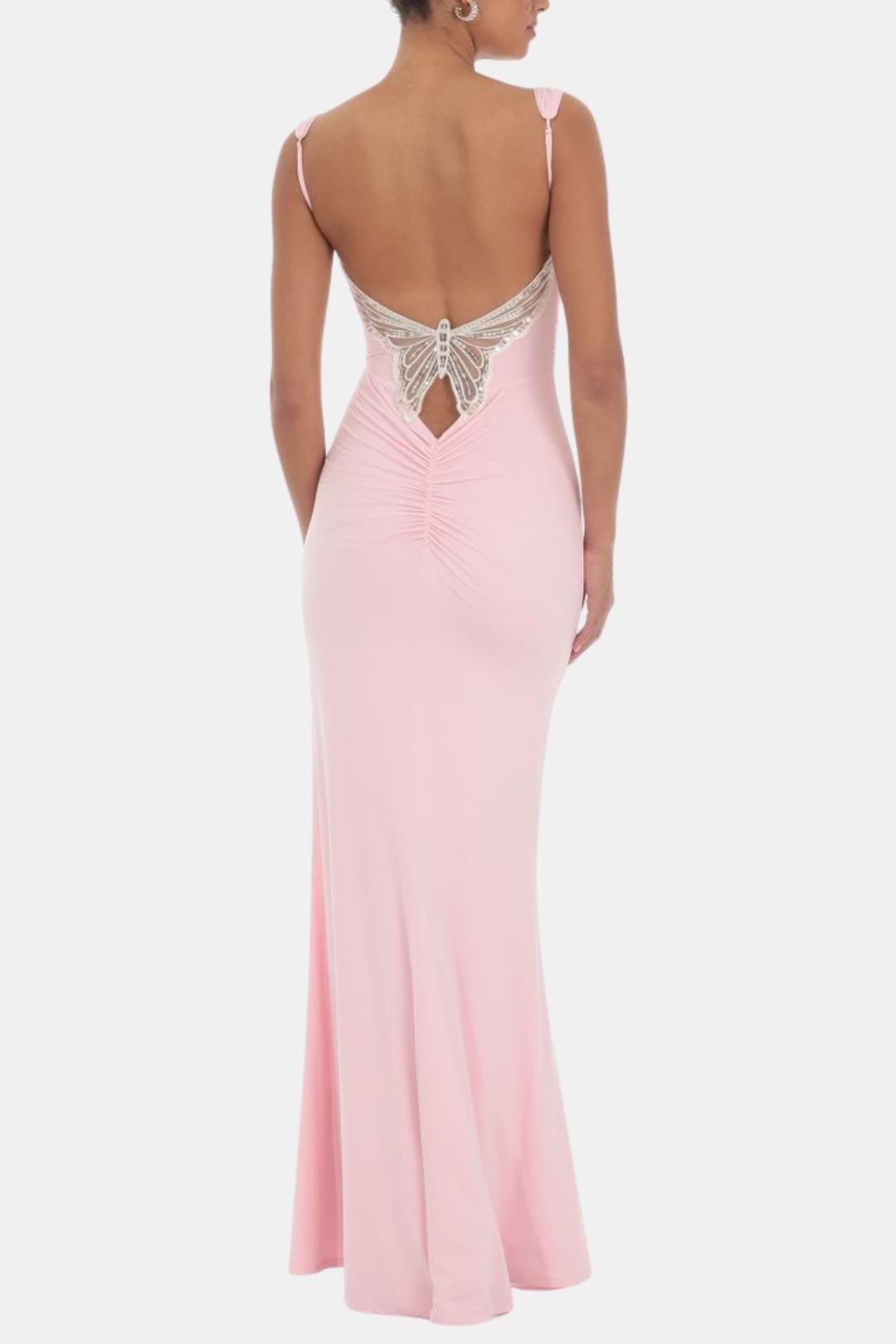 Robe Longue Avec Dos Papillon Et Détails À Sequins Pour Femme | Idéale Pour Les Soirées Et Occasions Spéciales