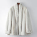 Manteau Mi-Long à Fausse Fourrure avec Manches Évasées pour Femme | Idéal pour la Saison Froide