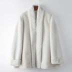 Manteau Mi-Long à Fausse Fourrure avec Manches Évasées pour Femme | Idéal pour la Saison Froide