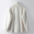 Manteau Mi-Long à Fausse Fourrure avec Manches Évasées pour Femme | Idéal pour la Saison Froide