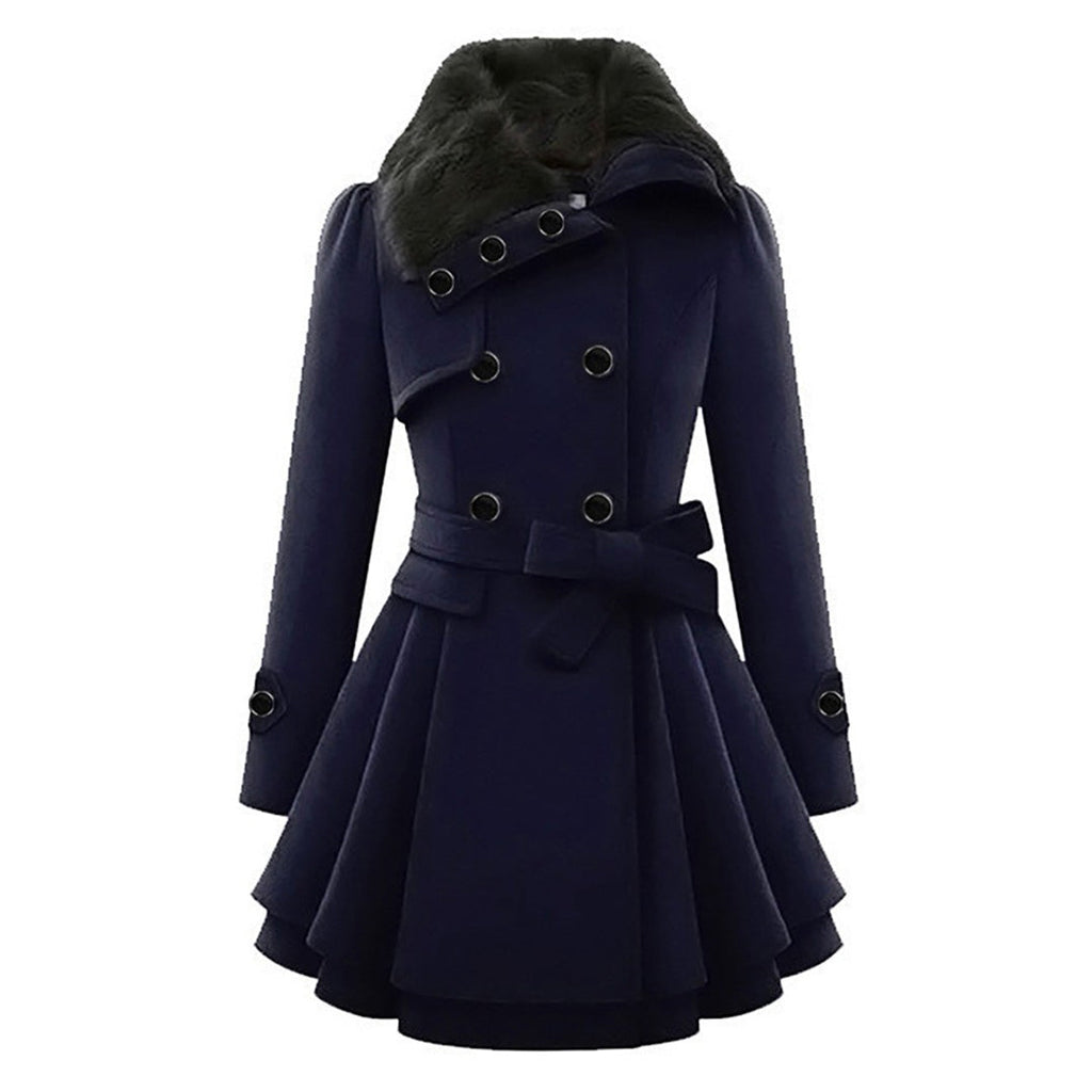 Manteau d’Hiver Long avec Capuche et Col en Fausse Fourrure pour Femme | Idéal pour la Saison Froide