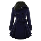 Manteau d’Hiver Long avec Capuche et Col en Fausse Fourrure pour Femme | Idéal pour la Saison Froide