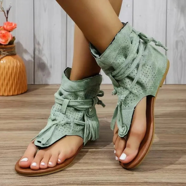 Sandales À Lacets Avec Bride Cheville Pour Femmes | Idéal Pour Saison Estivale