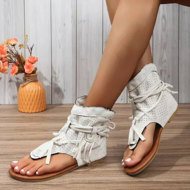 Sandales À Lacets Avec Bride Cheville Pour Femmes | Idéal Pour Saison Estivale