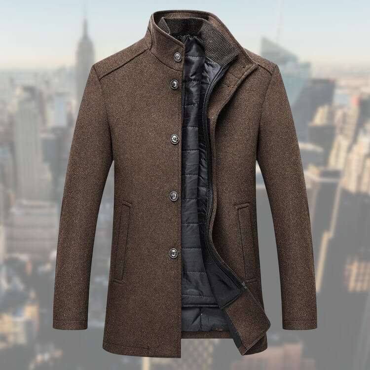 Veste d’Hiver avec Fermeture à Boutons pour Homme | Adaptée aux Occasions Formelles et à l’Usage Quotidien