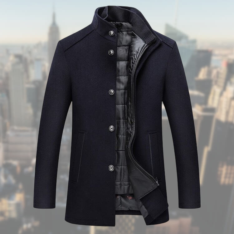 Veste d’Hiver avec Fermeture à Boutons pour Homme | Adaptée aux Occasions Formelles et à l’Usage Quotidien