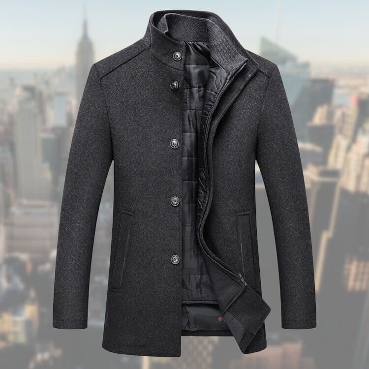 Veste d’Hiver avec Fermeture à Boutons pour Homme | Adaptée aux Occasions Formelles et à l’Usage Quotidien