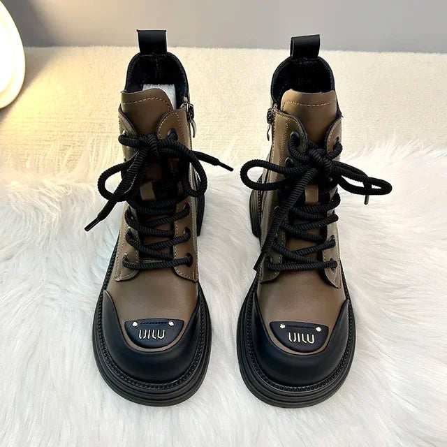 Bottes à Lacets pour Femme | Idéal pour Usage Toute l’Année