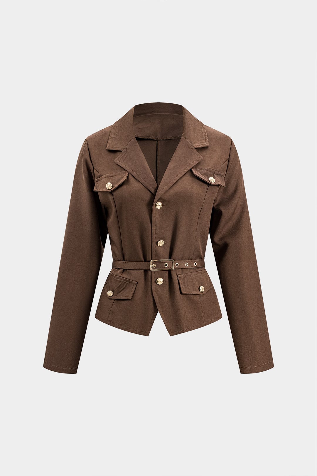 Ensemble Blazer Ceinturé Et Jupe Plissée Pour Femme | Idéal Pour Un Usage Professionnel Et Quotidien