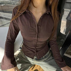 Blouse Avec Coupe Cintrée Et Fermeture Boutonnée Pour Femme | Idéale Pour Usage Quotidien