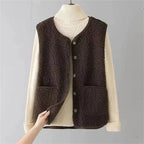 Gilet Sans Manches à Boutons pour Femme | Idéal pour la Superposition en Automne et Hiver