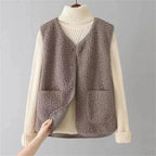 Gilet Sans Manches à Boutons pour Femme | Idéal pour la Superposition en Automne et Hiver