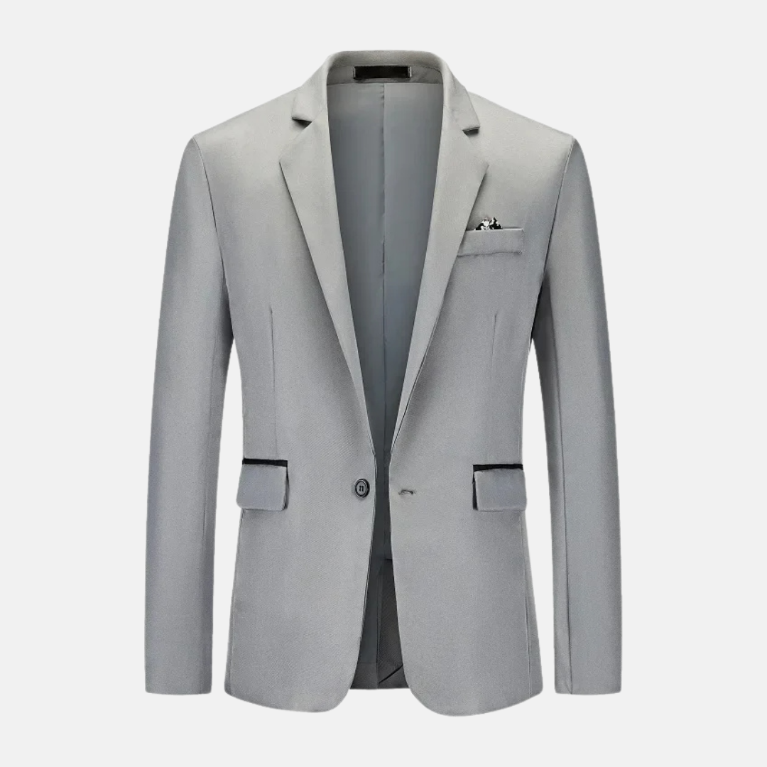Blazer À Manches Longues Avec Fermeture À Bouton Pour Homme | Idéal Pour Les Occasions Formelles