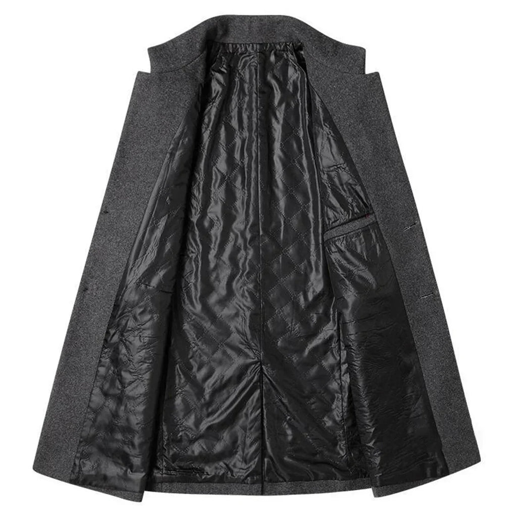 Manteau Long avec Fermeture Croisée pour Homme | Idéal pour les Occasions Formelles et Quotidiennes