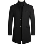 Manteau Long avec Fermeture Croisée pour Homme | Idéal pour les Occasions Formelles et Quotidiennes