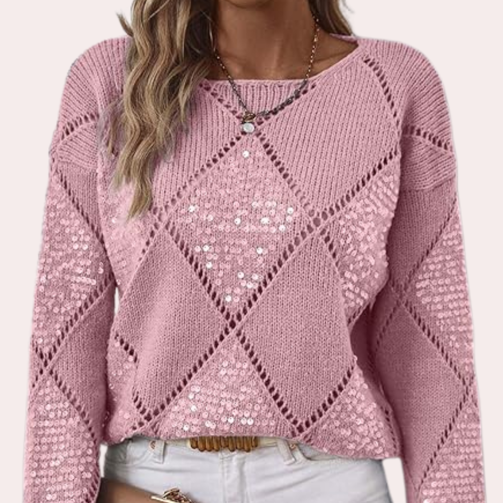 Pull En Maille Avec Paillettes Pour Femme | Idéal Pour La Superposition