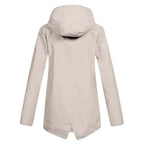 Manteau Long Imperméable avec Capuche pour Femme | Idéal pour les Jours de Pluie