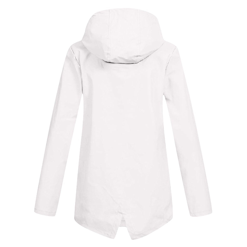 Manteau Long Imperméable avec Capuche pour Femme | Idéal pour les Jours de Pluie