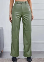 Pantalon Taille Haute avec Jambes Droites pour Femme | Idéal pour le Travail ou les Sorties Quotidiennes