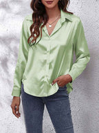 Chemise à Manches Longues à Coupe Ajustée pour Femme | Idéale pour un Usage Polyvalent