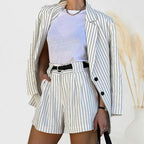 Ensemble Blazer Et Short À Taille Haute Pour Femme | Idéal Pour Un Usage Quotidien Et Casual