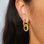 Boucles d’Oreilles à Double Anneau Métallique pour Femme | Idéales pour Tenues Quotidiennes ou Événements