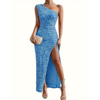 Robe Longue à Épaules Dénudées avec Fente pour Femme | Idéale pour les Soirées et Réceptions