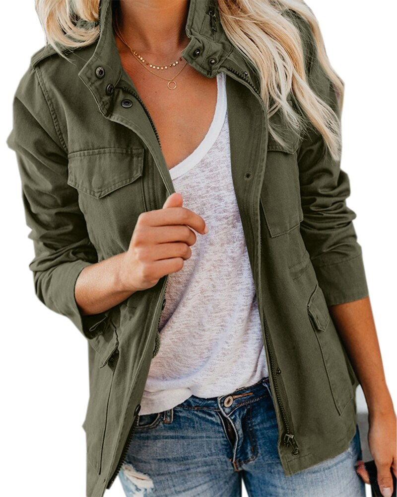 Manteau Mi-Saison à Coupe Légèrement Cintrée Pour Femme | Idéal Pour un Usage Quotidien
