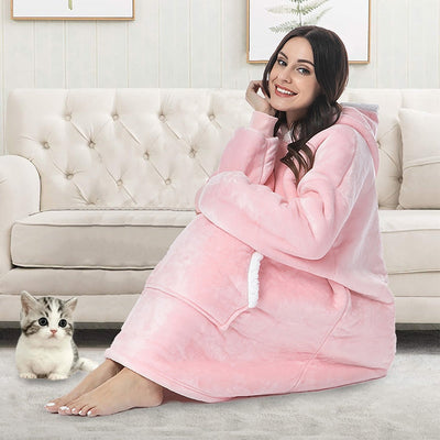Pull à Capuche Oversize avec Poche Frontale pour Adultes | Idéal pour la Saison Hivernale