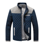 Veste Windbreaker Bicolore avec Col Montant et Fermeture Cachée pour Homme | Idéale pour la Mi-Saison et les Journées Fraîches