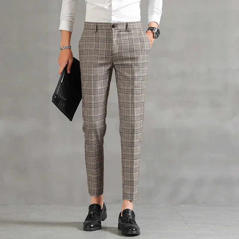Pantalon À Carreaux Pour Homme Avec Coupe Slim | Idéal Pour Le Quotidien