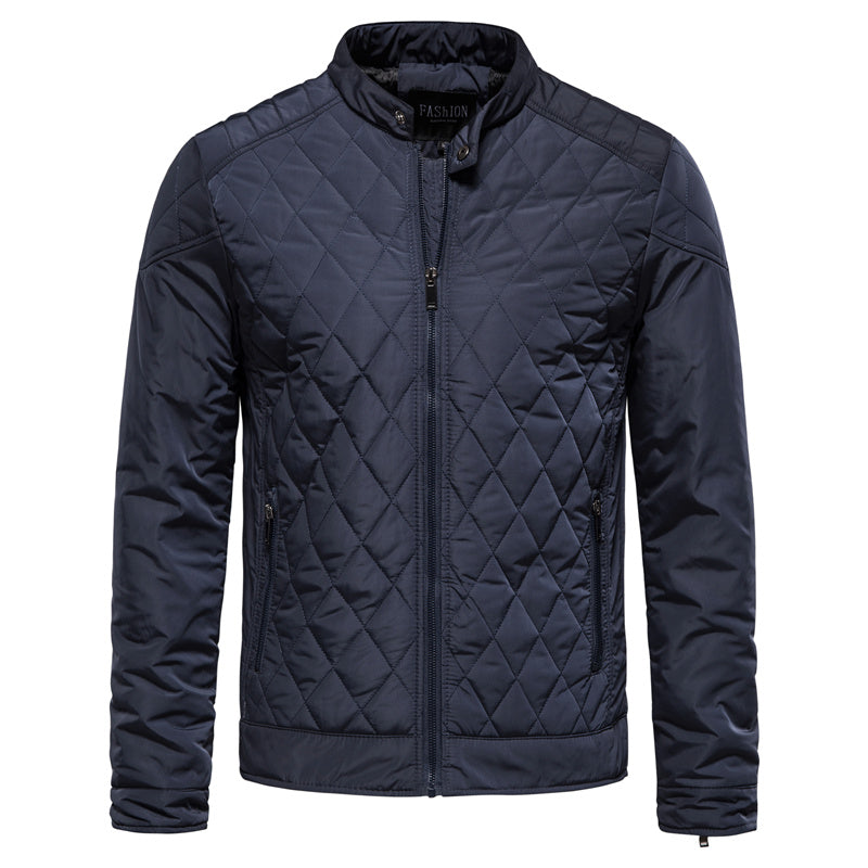 Veste Matelassée avec Fermeture Zippée et Col Montant pour Hommes | Idéal pour Saisons Intermédiaires