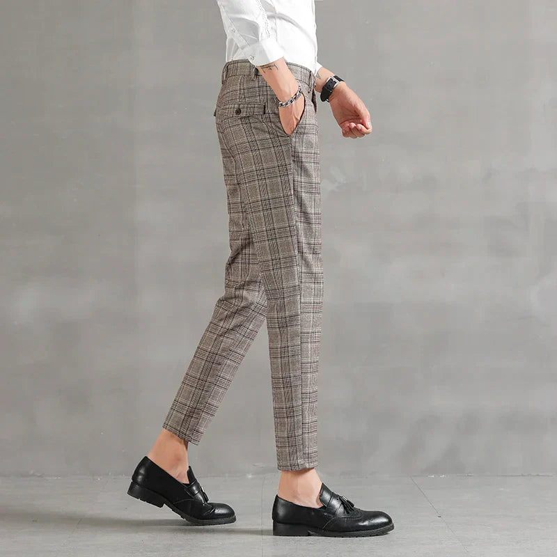 Pantalon À Carreaux Pour Homme Avec Coupe Slim | Idéal Pour Le Quotidien