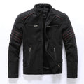 Veste Biker avec Col Montant Et Fermeture Zippée pour Homme | Idéal pour Le Quotidien