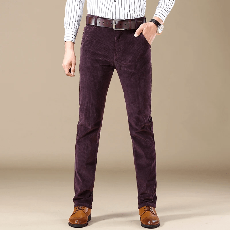 Pantalon À Fines Côtes pour Homme | Idéal pour Le Quotidien Et Les Occasions Décontractées